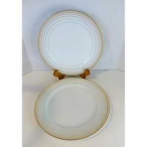 CHARTER CLUB Grand Buffet Infinity GOLD Fine China Dinner Plates Set of 2
